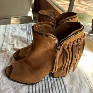 Fringe booties